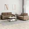 Sofa Sofos komplektas, 2 dalių, rudos spalvos, audinys