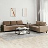 Sofa Sofos komplektas, 2 dalių, rudos spalvos, audinys