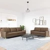Sofa Sofos komplektas, 2 dalių, rudos spalvos, audinys