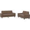 Sofa Sofos komplektas, 2 dalių, rudos spalvos, audinys