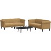 Sofa Sofos komplektas, 2 dalių, rudos spalvos, aksomas