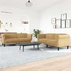 Sofa Sofos komplektas, 2 dalių, rudos spalvos, aksomas
