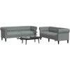 Sofa Sofos komplektas, 2 dalių, šviesiai pilkos spalvos, audinys