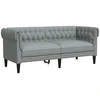 Sofa Sofos komplektas, 2 dalių, šviesiai pilkos spalvos, audinys