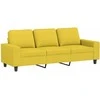 Sofa Sofos komplektas, 2 dalių, šviesiai geltonos spalvos, audinys