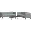 Sofa Sofos komplektas, 2 dalių, šviesiai pilkos spalvos, audinys