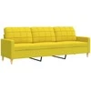 Sofa Sofos komplektas, 2 dalių, šviesiai geltonos spalvos, audinys