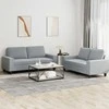 Sofa Sofos komplektas, 2 dalių, šviesiai pilkos spalvos, audinys
