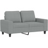 Sofa Sofos komplektas, 2 dalių, šviesiai pilkos spalvos, audinys