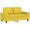 Sofa Sofos komplektas, 2 dalių, šviesiai geltonos spalvos, audinys