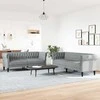 Sofa Sofos komplektas, 2 dalių, šviesiai pilkos spalvos, audinys