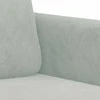 Sofa Sofos komplektas, 2 dalių, šviesiai pilkos spalvos, aksomas