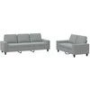 Sofa Sofos komplektas, 2 dalių, šviesiai pilkos spalvos, audinys
