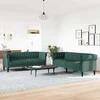 Sofa Sofos komplektas, 2 dalių, tamsiai žalios spalvos, audinys