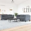 Sofa Sofos komplektas, 2 dalių, tamsiai pilkos spalvos, aksomas