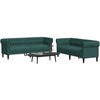 Sofa Sofos komplektas, 2 dalių, tamsiai žalios spalvos, audinys