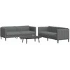 Sofa Sofos komplektas, 2 dalių, tamsiai pilkos spalvos, audinys