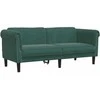 Sofa Sofos komplektas, 2 dalių, tamsiai žalios spalvos, aksomas