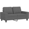 Sofa Sofos komplektas, 2 dalių, tamsiai pilkos spalvos, audinys