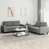 Sofa Sofos komplektas, 2 dalių, tamsiai pilkos spalvos, audinys