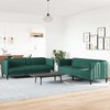 Sofa Sofos komplektas, 2 dalių, tamsiai žalios spalvos, audinys