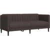Sofa Sofos komplektas, 2 dalių, tamsiai rudos spalvos, audinys