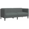 Sofa Sofos komplektas, 2 dalių, tamsiai pilkos spalvos, audinys