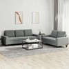 Sofa Sofos komplektas, 2 dalių, tamsiai pilkos spalvos, audinys