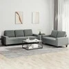 Sofa Sofos komplektas, 2 dalių, tamsiai pilkos spalvos, audinys