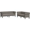 Sofa Sofos komplektas, 2 dalių, taupe spalvos, audinys