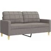 Sofa Sofos komplektas, 2 dalių, taupe spalvos, audinys