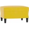 Sofa Sofos komplektas, 3 dalių, geltonos spalvos, aksomas