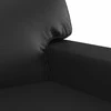 Sofa Sofos komplektas, 3 dalių, juodos spalvos, dirbtinė oda