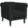 Sofa Sofos komplektas, 3 dalių, juodos spalvos, aksomas