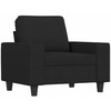 Sofa Sofos komplektas, 3 dalių, juodos spalvos, audinys