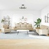 Sofa Sofos komplektas, 3 dalių, kreminės spalvos, audinys