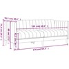 Sofa Sofos komplektas, 3 dalių, kreminės spalvos, audinys