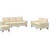 Sofa Sofos komplektas, 3 dalių, kreminės spalvos, audinys