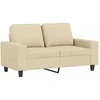Sofa Sofos komplektas, 3 dalių, kreminės spalvos, audinys