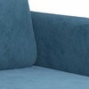 Sofa Sofos komplektas, 3 dalių, mėlynos spalvos, aksomas