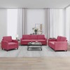 Sofa Sofos komplektas, 3 dalių, raudonojo vyno spalvos, aksomas