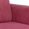 Sofa Sofos komplektas, 3 dalių, raudonojo vyno spalvos, aksomas
