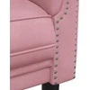 Sofa Sofos komplektas, 3 dalių, rožinės spalvos, aksomas