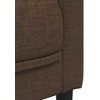 Sofa Sofos komplektas, 3 dalių, rudos spalvos, audinys
