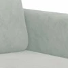 Sofa Sofos komplektas, 3 dalių, šviesiai pilkos spalvos, aksomas