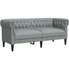Sofa Sofos komplektas, 3 dalių, šviesiai pilkos spalvos, audinys