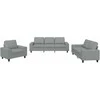 Sofa Sofos komplektas, 3 dalių, šviesiai pilkos spalvos, audinys