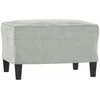 Sofa Sofos komplektas, 3 dalių, šviesiai pilkos spalvos, aksomas