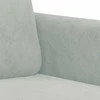 Sofa Sofos komplektas, 3 dalių, šviesiai pilkos spalvos, aksomas
