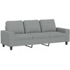 Sofa Sofos komplektas, 3 dalių, šviesiai pilkos spalvos, audinys